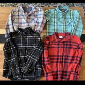 Lot of boys long sleeve button up shirts